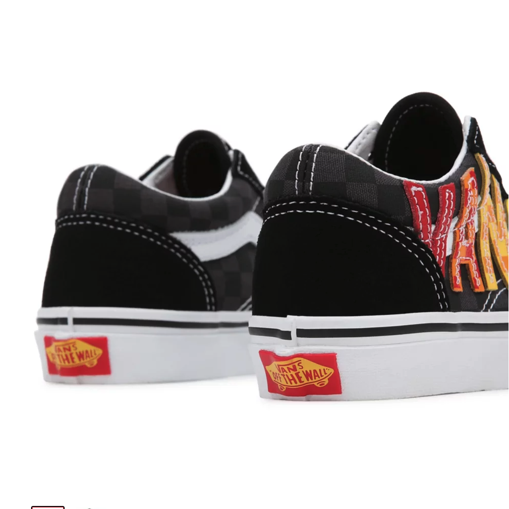 Vans old skool noir cheap flame